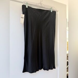 Anthropologie Black Knee Length Tilda Slip Skirt Size Small - NWT